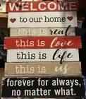 Wood Wall Hanging Welcome To Our Home Sign Home Love Rustic Home Decor