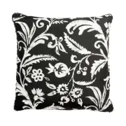 Black And White Floral Pattern Pillow Cover