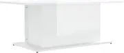 Coffee Table High Gloss White 102x55.5x40 cm Engineered Wood