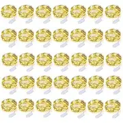 100 Pack Fairy Christmas Lights Battery Operated 7Ft 20 Led Waterproof Mini Firefly String Lights with Flexible Silver Wire for Wedding Centerpieces Mason Jar