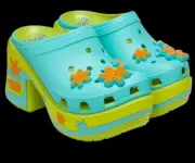 Crocs Scooby Doo Siren Clog Lime Punch + 1 Free Mystery Machine Jibbetz! W8 M6