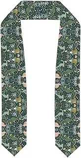 [SKKNT] Cute Dinosaur Print Graduation Shawl Stole For Academic Commencements Honor Sash Congratulations Gift