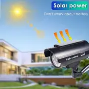 2 count: Fake Solar Camera Outdoor CCTV Surveillance Dummy Security Camera Light