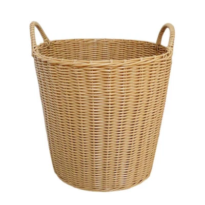 Diaper Basket Rattan Trash Can Bathroom Wastebasket Storage Furniture Bin