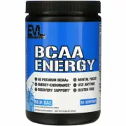 EVL Evlution Nutrition BCAA Energy, Blue Raz, 30 Servings Powder 10.26 oz