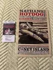 Joey Chestnut Signed Nathan’s Hot Dog Contest Metal Sign JSA Authentication COA