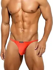 [VURYAPI] Men's Thong, Thong String, Sexy Underwear, Classic Thong (Red)