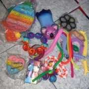 lasmex sensory toys Figit Blocks Variety Of Shapes And Bright Colors 21 Pieces