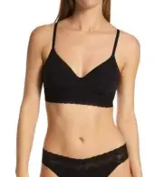 NWT Natori 723154 Bliss Perfection Contour Soft Cup Wireless Bra 36DDD Black