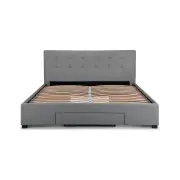 Manarola Collection 3 Drawer Bed Frame - Grey, King - King