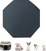 Zhilishu Dog Playpen Mat, Washable Pee Pad for Octagon Puppy Whelping, Leakproof Potty Training Liner for Crate Kennel Indoor