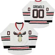 [Kekambas] Clark #00 Griswold Movie Hockey Jerseys X-Mas Christmas Vacation Mens Jersey White Stitched