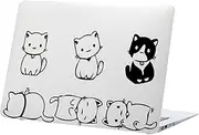 Laptop Case Compatible with New MacBook Air 13 inch with Retina Display & Touch ID 2020 2019 2018 Model A1932 A2179 A2337 M1, Color Printing Plastic Protective Hard Shell Case Cover, Cute Cat
