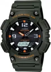 Casio AQ-S810W-3A Tough Solar World Time Sports Green Resin Men's Watch