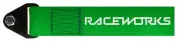 Raceworks Flexible Tow Strap 250mm - Green VPR-021GN