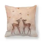 For Sofa Santa Claus Gift Elk Tree Pillow Pillowcase Ornament Cushion Cover