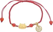 SHERCHPRY Traditional Chinese Dumpling Design Red String Bracelet for New Year Dragon Symbolism for Luck