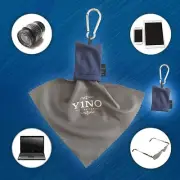 3X Micro-Fiber Camera & Lens Cleaning Cloth Keychain with Pouch