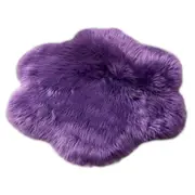 60X60cm Irregular Artificial Wool Fur Soft Plush Rug Carpet Mat Purple Rugs