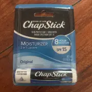 Chapstick Original Chap Lips 8 Hour Moisturizer Sunscreen Dry SPF 15 Chap Stick