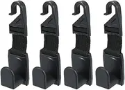 Car Seat Headrest Hooks, 4 Packs Car Universal Storage Organizer Headrest Hanger Holder Hooks for Coats Umbrellas Grocery Bags Handbag