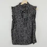 DECJUBA | Womens Brushstroke Astrid Tie Neck Blouse Top NEW [ Size AU 12 ]