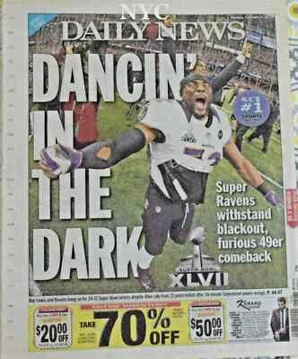 Ray Lewis Baltimore Ravens Super Bowl Champs Beyonce NY Daily News 2/4/2013