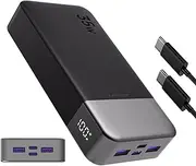 JUOVI Portable Power Bank 20000mAh, 35W Portable Charger, Battery Pack Fast Charging, PD3.0 QC4.0 Phone Battery Pack with LED Display for iPhone 16 15 14, Galaxy, Tablet, Switch, etc (Black)