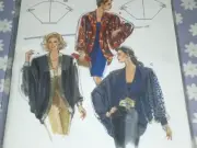 BURDA 4923 MISSES DRAPING JACKET PATTERN UNCUT-SIZES-10-24