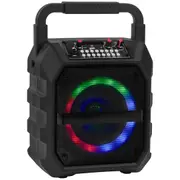Yopower Karaoke Machine, Portable Karaoke Speaker Singing Machine with 2 Wireless Microphones Lights for Home Party, Supports USB/TF/AUX/REC/FM