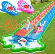 Slip and Slide Lawn Water Slides - Inflatable Heavy Duty Slip Slides with 2 B...