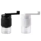 Adjustable Manual Coffee Grinder with Transparent Bin for Home Brewing