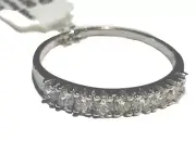 sterling silver White Topaz Journey Ring Available Sizes 8 9 10
