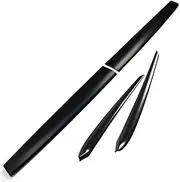 Decor Adhensive Panel Trims Compatible for Tesla Model Y/3 Interior Dashboard & Door Wood Modification Cover Car Styling Mouldings(Matte Black 4pcs)