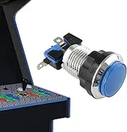 Arcade LED Illuminated Push Button,Small Round Button for Arcade Machine | Built-in Bulb Game Supplies for Internet Cafe, Bedroom, Living Room