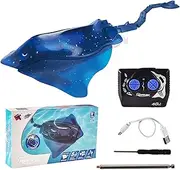 Tuehakny New Upgrade Remote Control Shark Stingray Toys, High Simulation Scale Robot Fish, 2.4G Intelligent Waterproof Toy, Swimming Pool Bathroom Great Gift RC Boat Toy for