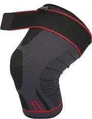 Knee Compression Sleeve with Strap for Men and Women (7XL) - Plus Size Knee Brace with Adjustable Strap for Optimized Fit & Support. Relieves Arthritis Pain, bone on bone, Meniscus Tear,