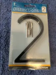 Hillman #2 - Modern 5" Floating Standoff or Flush Mount House Address Numbers