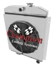 RC Champion 4 Row Radiator,16" Fan,Shroud for 1947 - 1954 Chevrolet Panel Truck (for: Chevrolet)