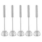 Hand Push Whisk, Semi-Automatic Egg Whisk, Stainless Steel Egg Whisks for6663