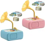 Kids Gramophone with 96 Cards, Toddler Gramophone Music Toy, Kids Phonograph Record, Children's Phonograph Story Music Player, Musical Sensory Toy, Pre-Kindergarten Childhood Education Toy