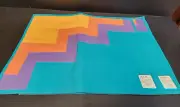2 New Park B Smith Vintage Step Up Mardi Gras Color Block Placemats 230228