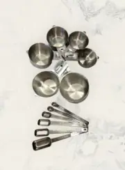 12 Pcs Measuring Cups and Spoons Set Stainless Steel Engraved Pour Spout