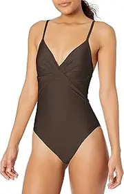 [Kenneth Cole] Women's Over The Shoulder Push Up Mio One Piece Swimsuit