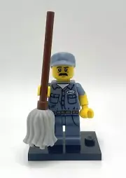 LEGO Minifigure Series 15 (71011) Janitor (COL236) - MINT CONDITION