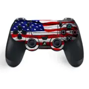 Skins Decal Wrap for PS4 / PS4 Pro Controller - American Flag on Wood