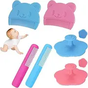 KOLZEMV Baby Hair Comb, 6 Pieces Baby Hair Brushes and Comb Set, Baby Hair Brush, Milk Scab Comb, Baby Comb, Newborn Hair Comb, Comb Against Milk Scab Baby Child, Baby Registration Gift