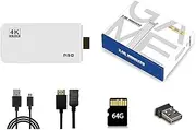 GINTBN Retro Game Console with 2.4GHz Wireless Controllers, Game Stick 4k - 64G Retro Game Stick for TV Projector