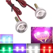 12V Motorcycle LED Brake Tail Lights License Plate Decoration Flashlight 23 GREEN