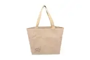 Eco Basics Reusable Jute Shopping Bag Tote Storage Handbag w Carry Handle Beige